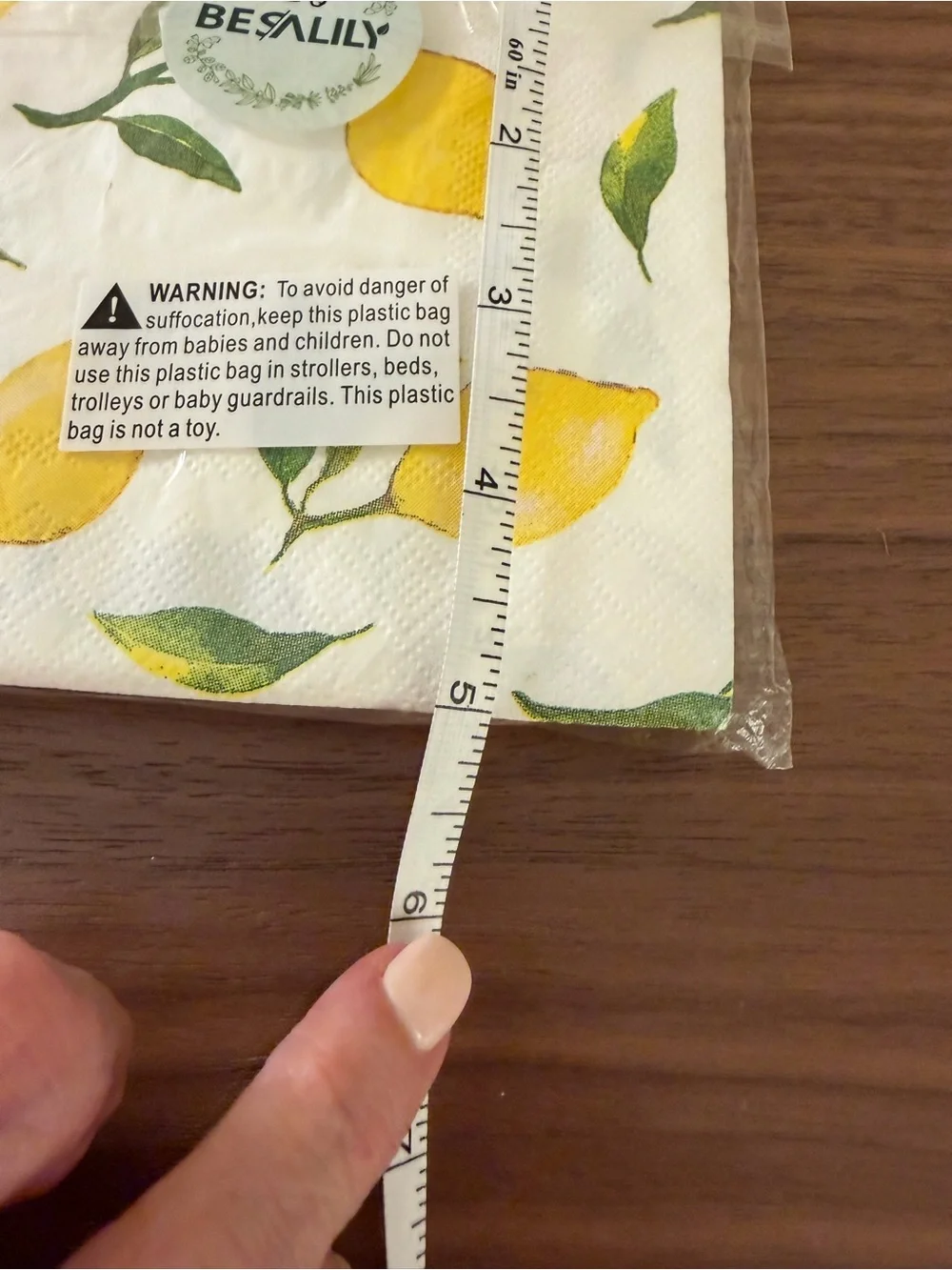 BESALILY Lemon Cocktail Napkins 20 Count 5x5” Summer Party Disposable